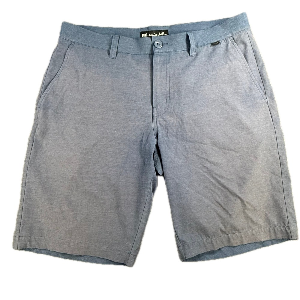 Travis Mathew Shorts Mens‎ 34 Blue Heathered Performance Golf Active Stretch